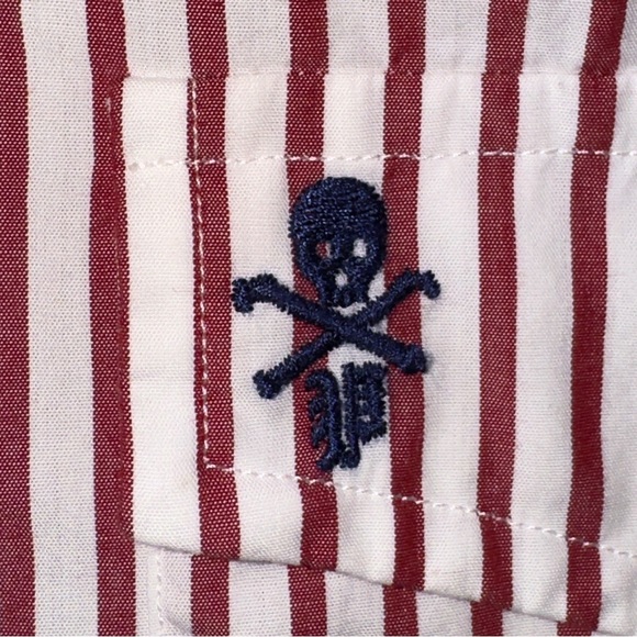 Ralph Lauren Skull & Bones Boathouse Collection Pinstripe Oxford Shirt - Picture 3 of 12